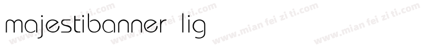 majestibanner light字体转换